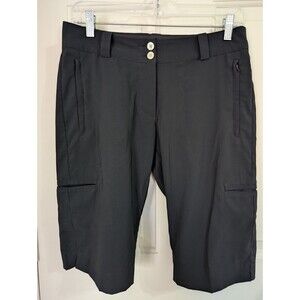 Nike Dri-Fit Golf Shorts Women's 4 Black Bermuda Tournament Performance Pockets